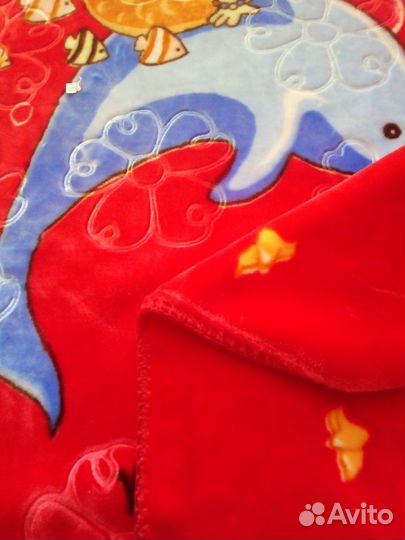 Плед детский новый велсофт 100*130