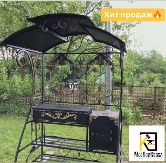 Кованые мангалы с крышей