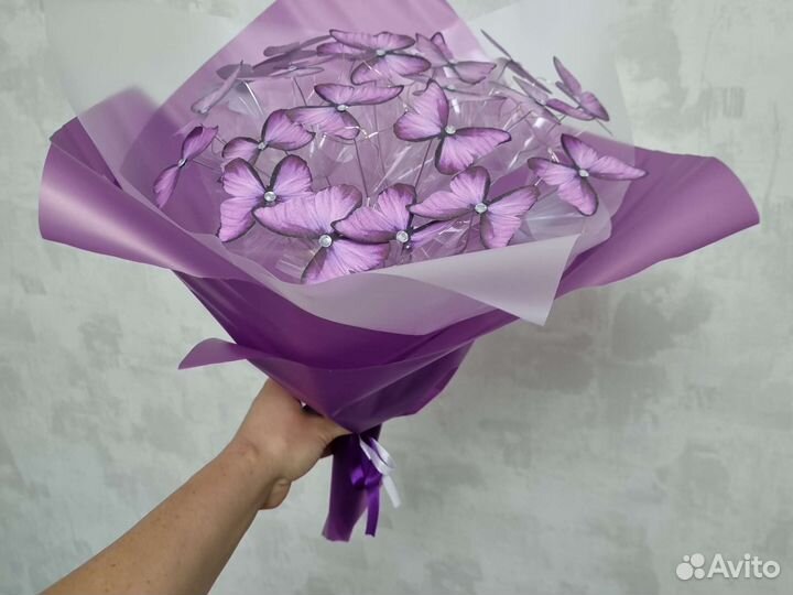 Бабочки светящиеся букет