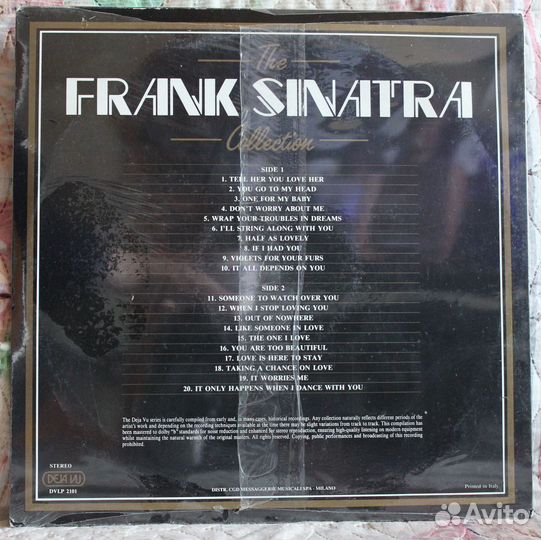 Frank Sinatra виниловые пластинки