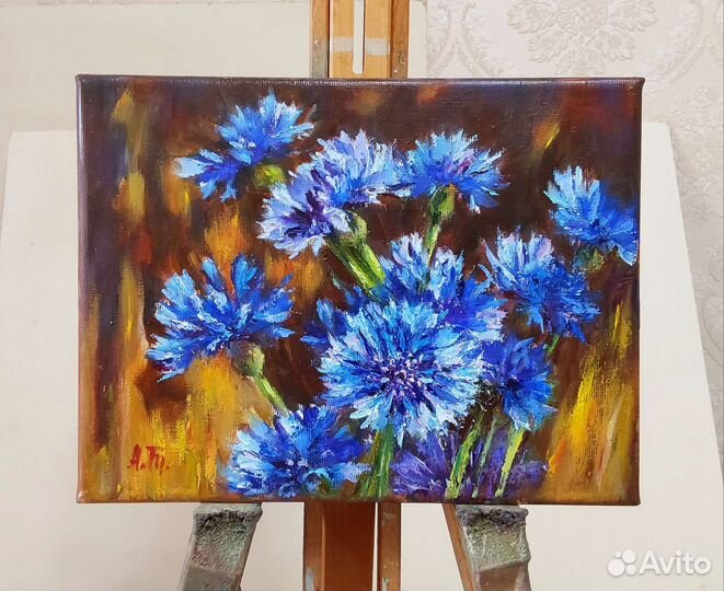 Картина маслом цветы