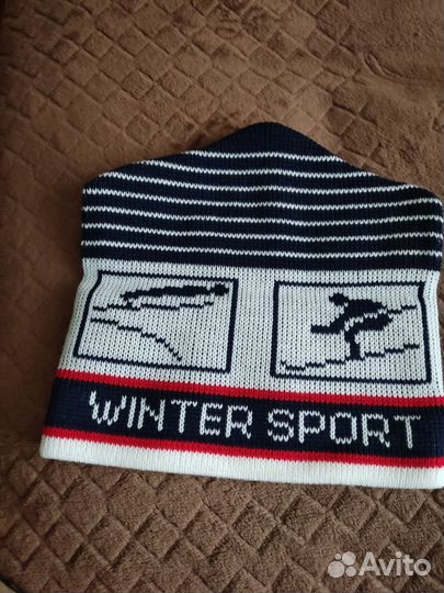 Мужская зимняя шапка петушок winter sport