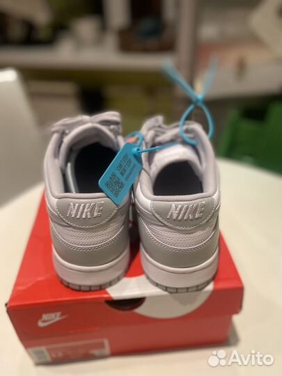 Кроссовки nike dunk low grey fog