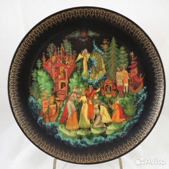 Тарелки серии Русские Сказки Пушкин СССР Палех