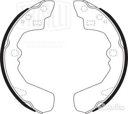 Колодки тормозн Suzuki Liana 02- барабан 200x30 GF