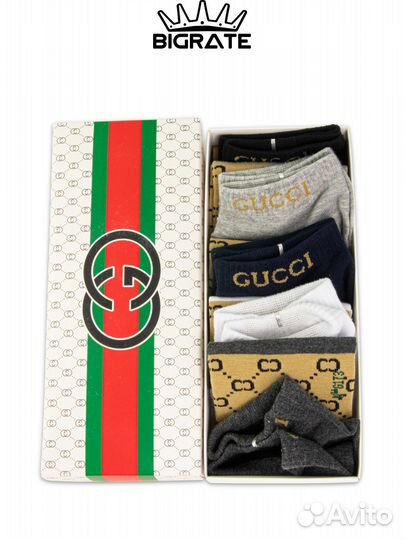 Носки мужские короткие набор в подарок gucci