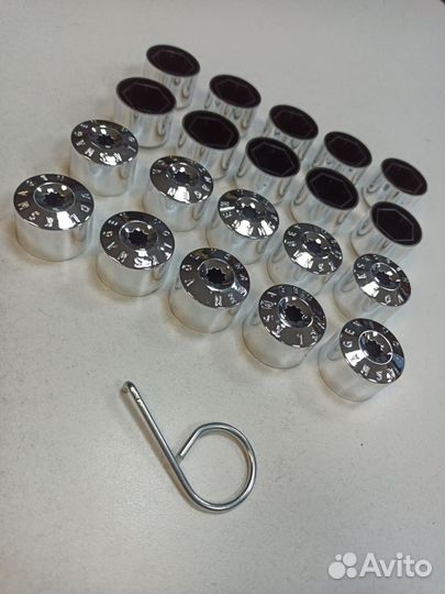 Колпачки хром на болты колёс Volkswagen 17