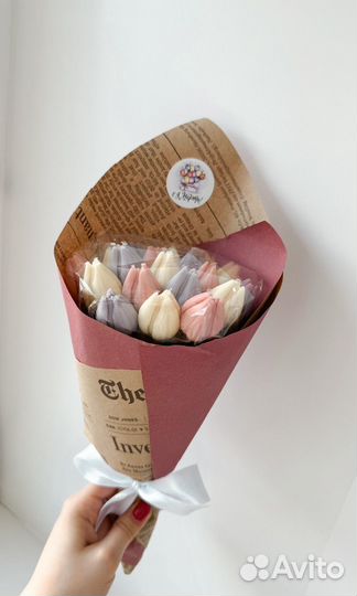 Шоколадный букет пионы