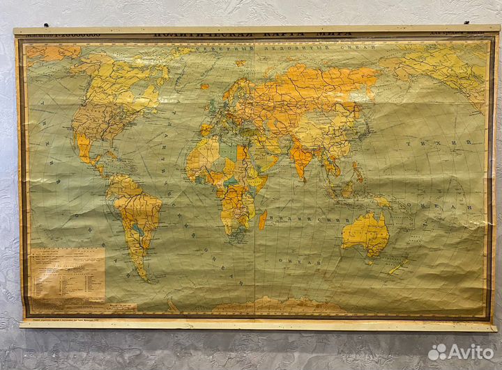 Карта мира политическая 70е годы