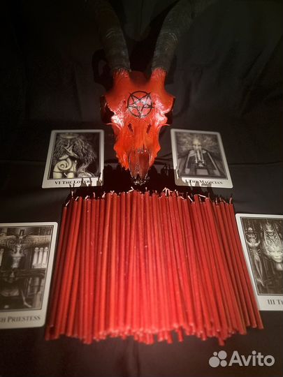 Восковые Красные Свечи. Время горения 60 минут