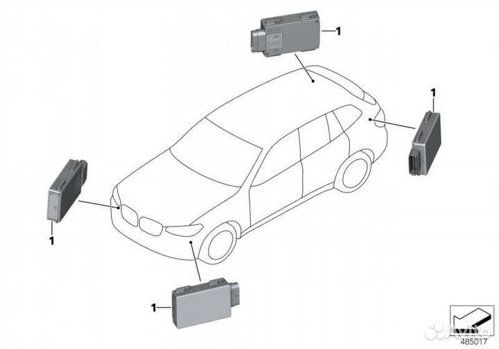 Датчик слепых зон Bmw X3 G01 30Ix B48D G01 B48D