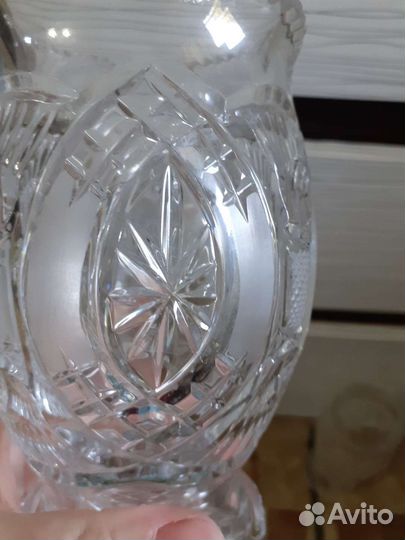 Хрустальная ваза Чехословакия