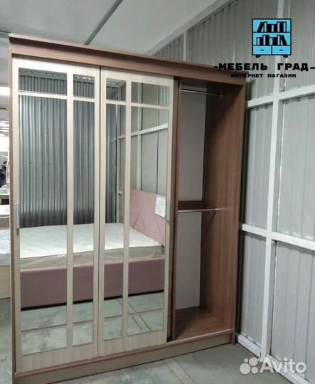 Шкаф-купе с зеркалом и ящиками Новый / Гарантия 1г