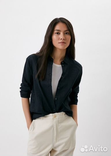 Рубашка лен Uniqlo