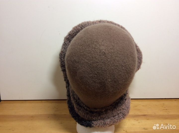 Роскошная шляпка цвета какао,55-56, арт 139