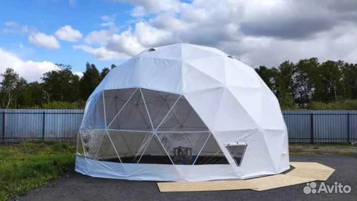 Купольный домик для глэмпинга Шатер Геокупол Юрта