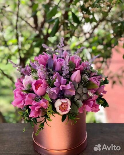 Весенние букеты из мыла