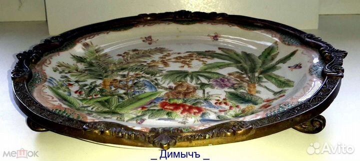 Фаянсовая тарелка. Китай. Клеймо 1895 год