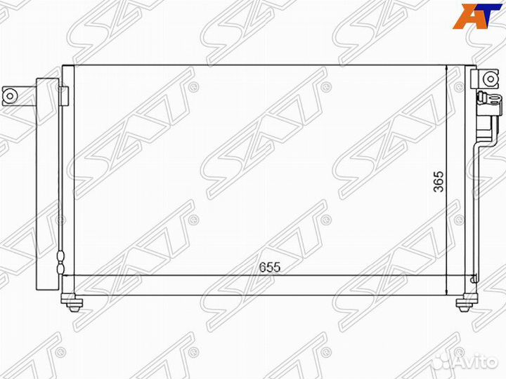 Радиатор кондиционера KIA RIO 05-11