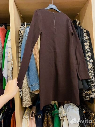 Трикотажное платье zara 42