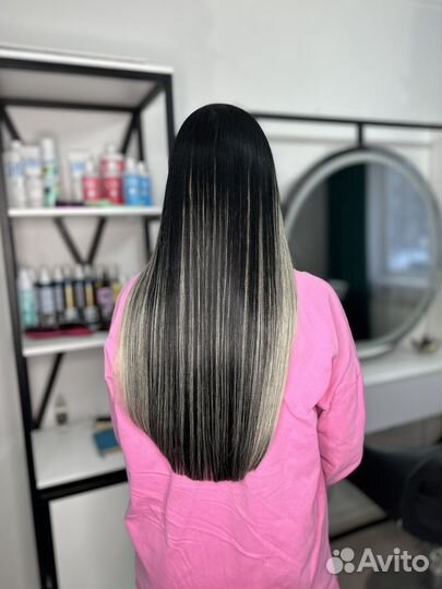 Наращивание волос, загущение волос