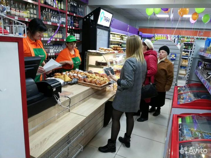 Продуктовые магазины (супермаркеты).Выручка 3.6млн