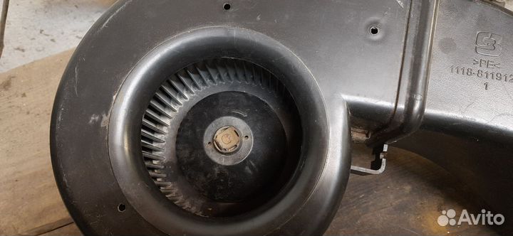 Моторчик отопителя в сборе на kalina 1