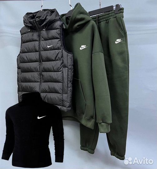 Спортивный мужской костюм на флисе 4 в 1