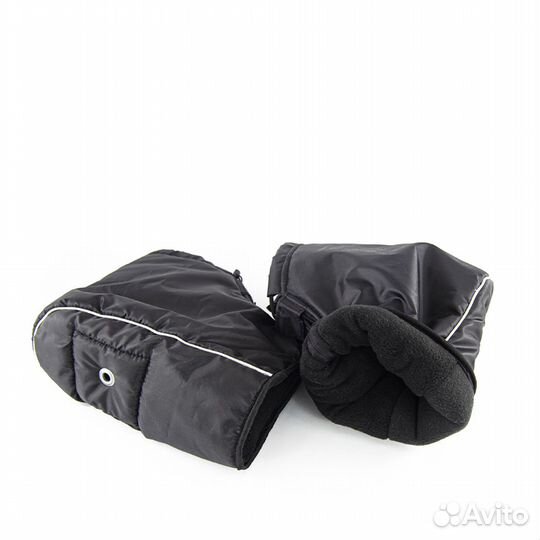 Мото-краги утеплённые на руль с люверсами