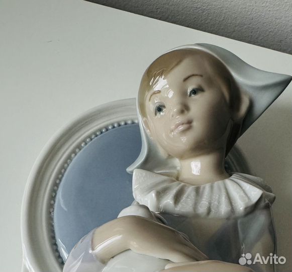 LLadro статуэтка Арлекин с котом Цирк Идеал