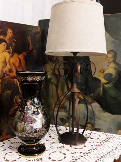 Лампа и подсвечник винтаж.ссср