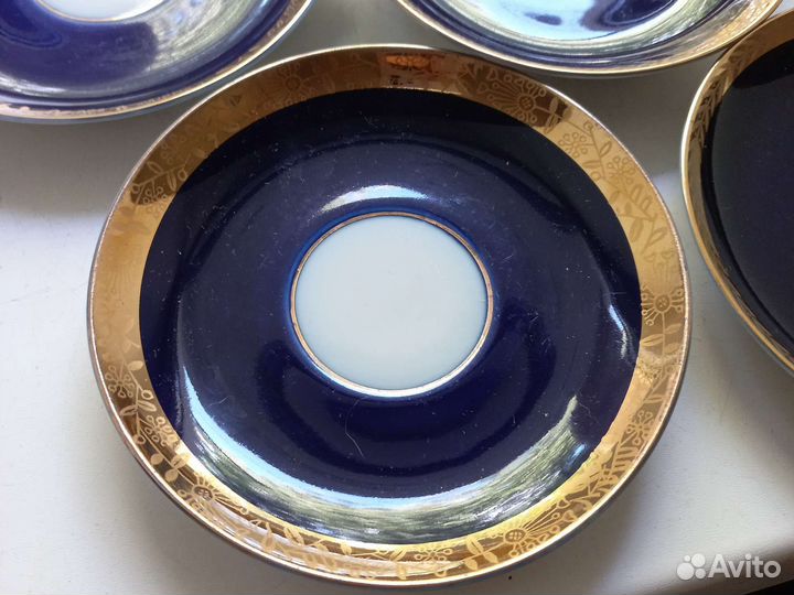Чайные блюдца лфз кобальт