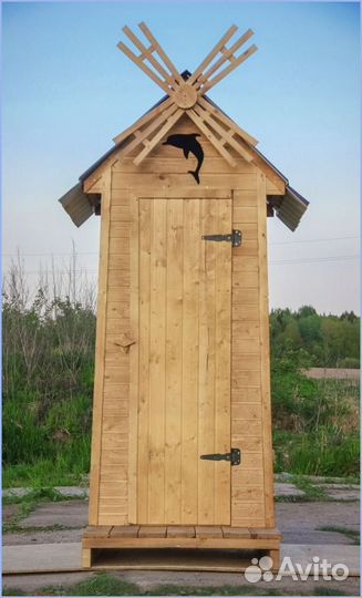 Дачный туалет с декором XBR