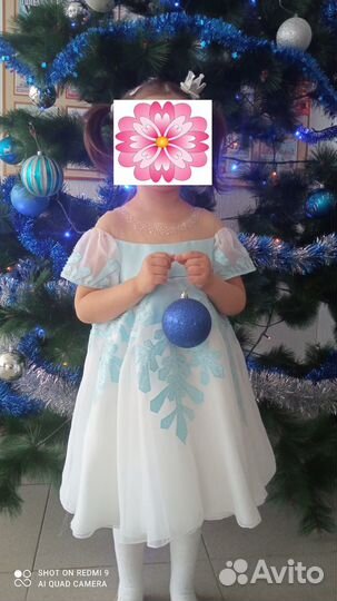 Шикарное платье Снежинка 92-104