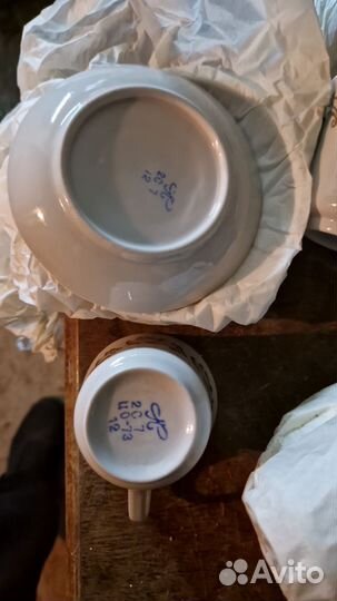 Комплект 4 шт чашки и 4 блюдце СССР