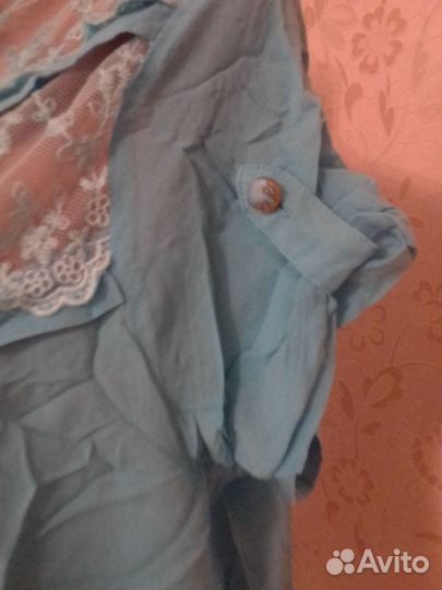 54+ Блуза с гипюром