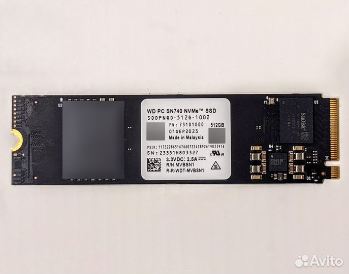 WD Black SN740 SSD nvme 512GB