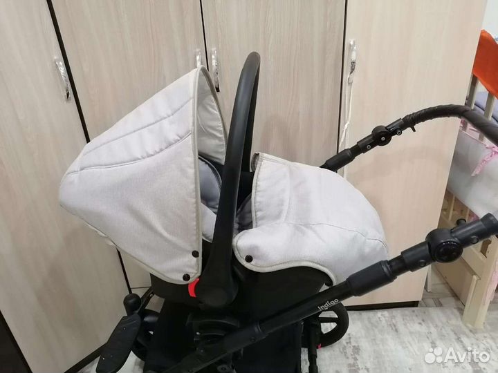 Коляска 3в1 Indigo broco F - Br 08 (красный)