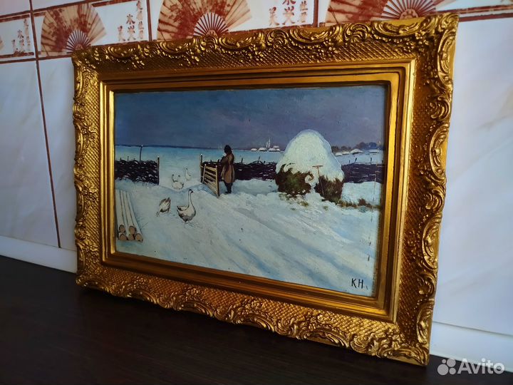 Старинная живопись до 1917 года с открытки конца 1