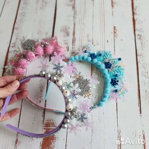 Ободок снежинка