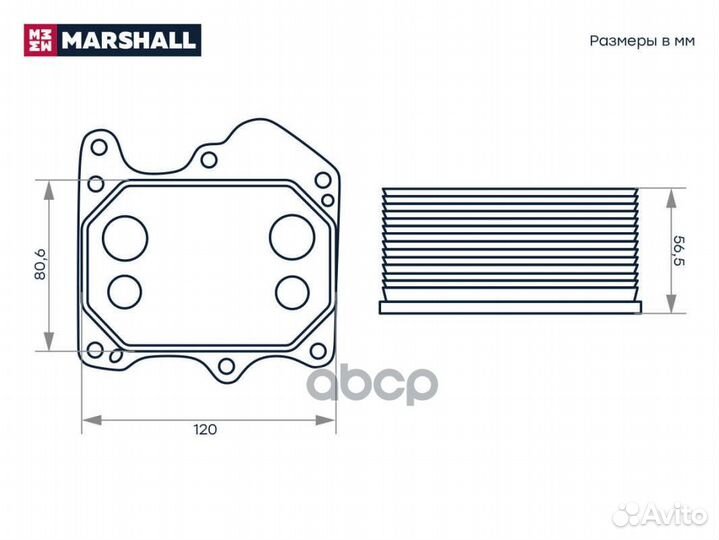Радиатор масляный M4991089 M4991089 marshall