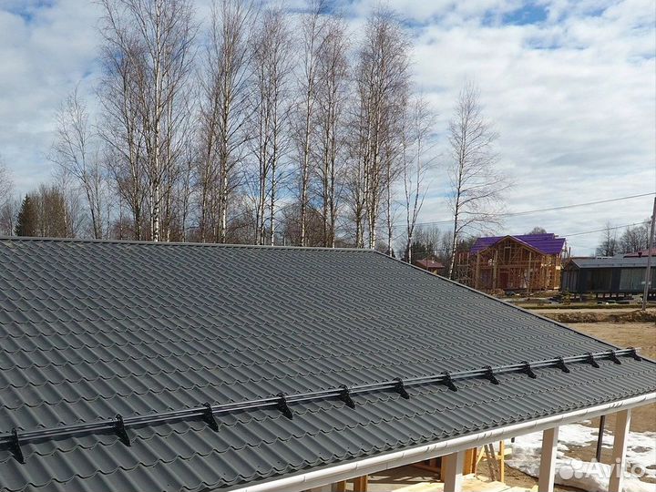 Металлочерепица серый графит