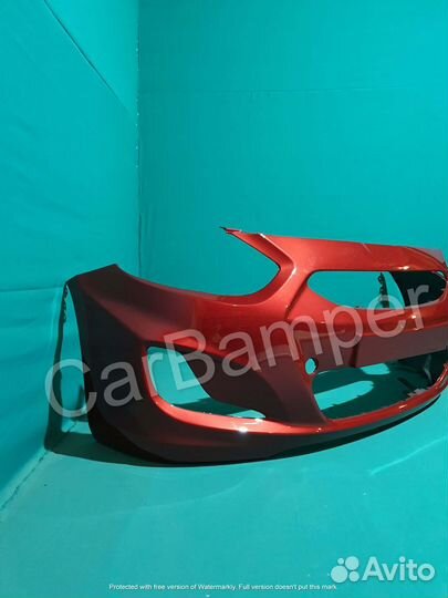 Бампер передний Хендай Solaris Garnet Red 2011г
