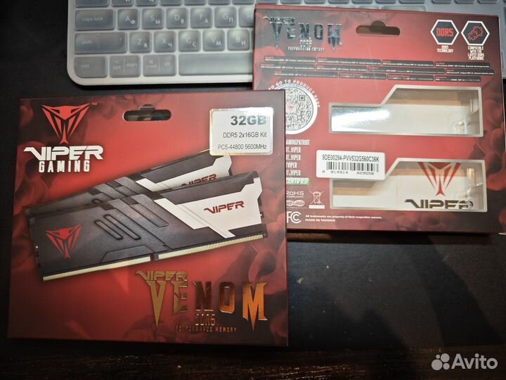 Viper venom ddr5 2x16 5600 64гигабайта(2 кита)