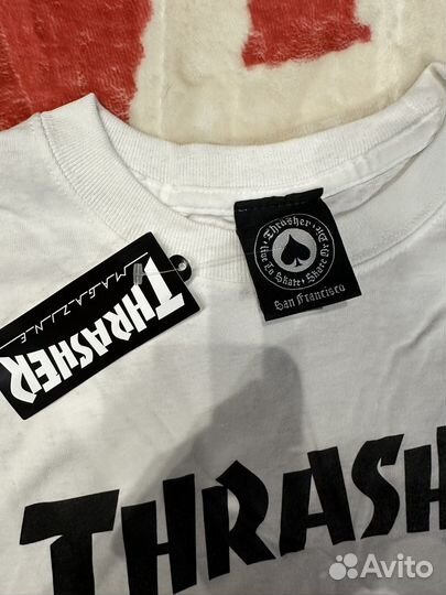 Лонгслив Thrasher оригинал белый