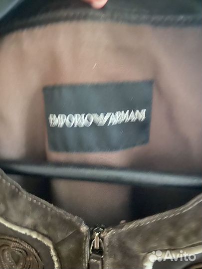 Кожаная куртка Emporio Armani