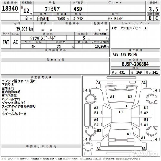 Дверь передняя левая Mazda Familia BJ5P ZL 1999