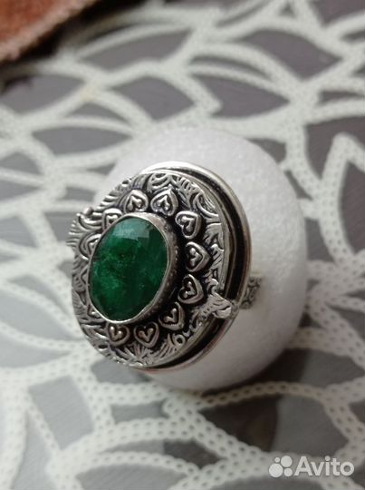 Старинное сереб. кольца Малиновый кварц и др