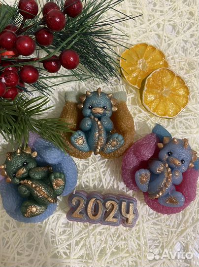 Мыло ручной работы Дракончик 2024