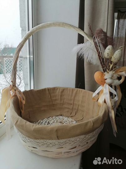 Плетеная корзинка, декоративная